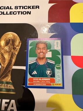 Panini FIFA World Cup 2026 Sticker Musab Al Juwayr KSA 9 Soccer Blue Parallel
